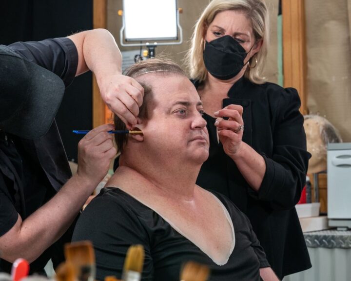 Brendan Fraser en maquillaje para Ballenas premio Oscar